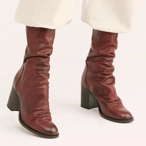Free People ELLE BLOCK HEEL BOOT size 11 in vintage oak